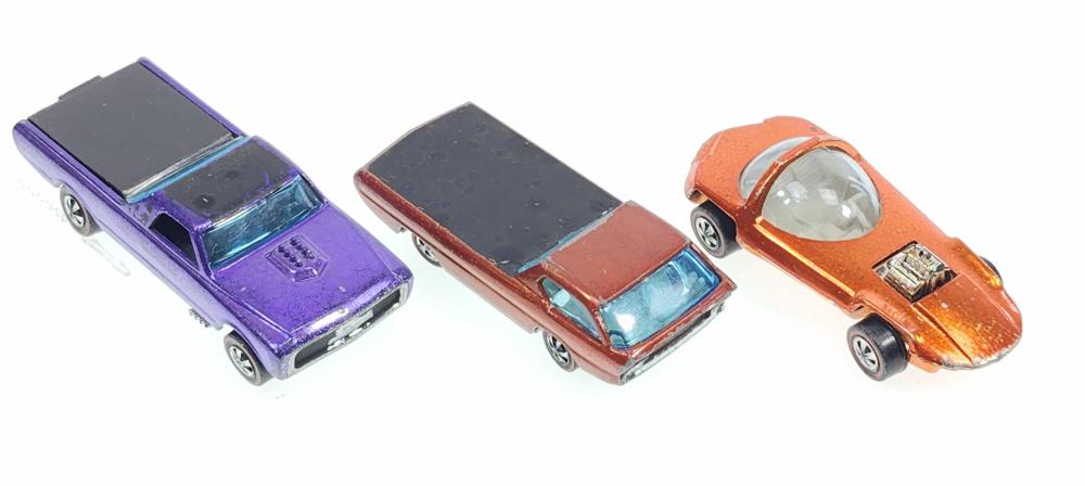 (3) Vintage Hot Wheels Redline Die Cast Cars