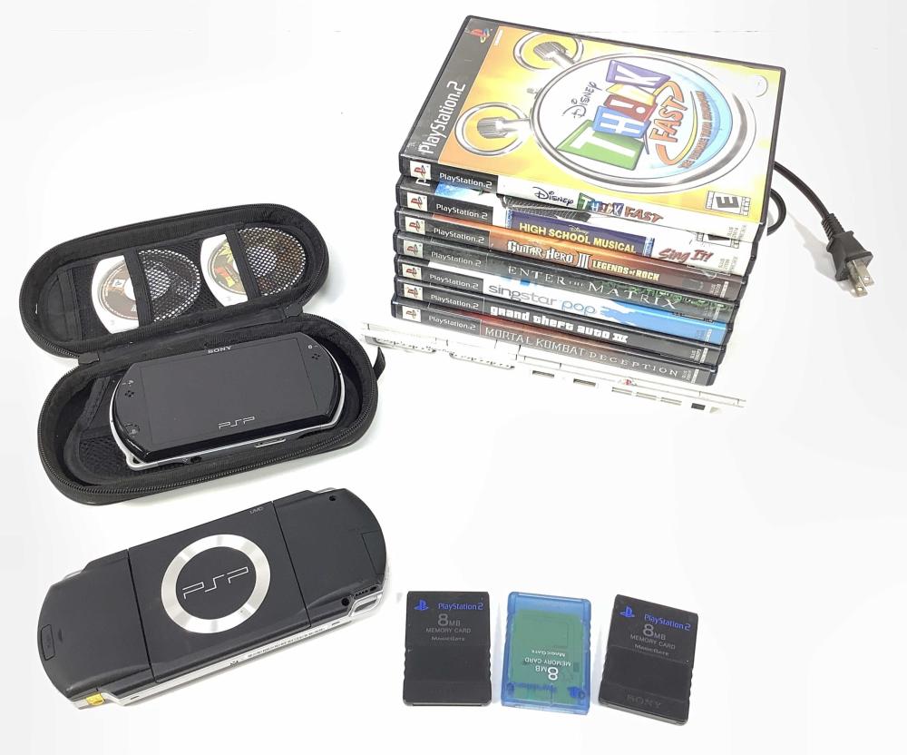 (2) Sony PSP?s, PlayStation 2 Console & Games