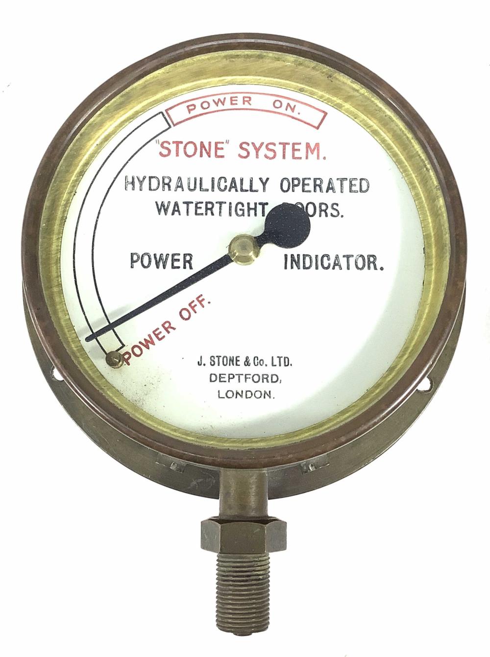 J. Stone & Co. London Stone System Hydraulic Gauge