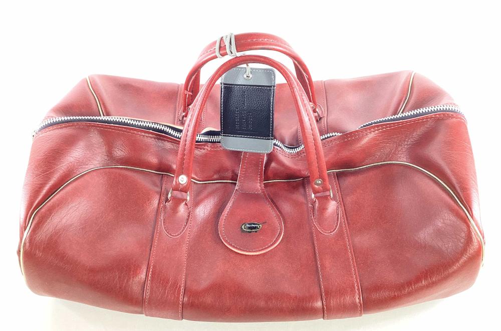 1960?s Macgregor Red Leather Duffle Bag