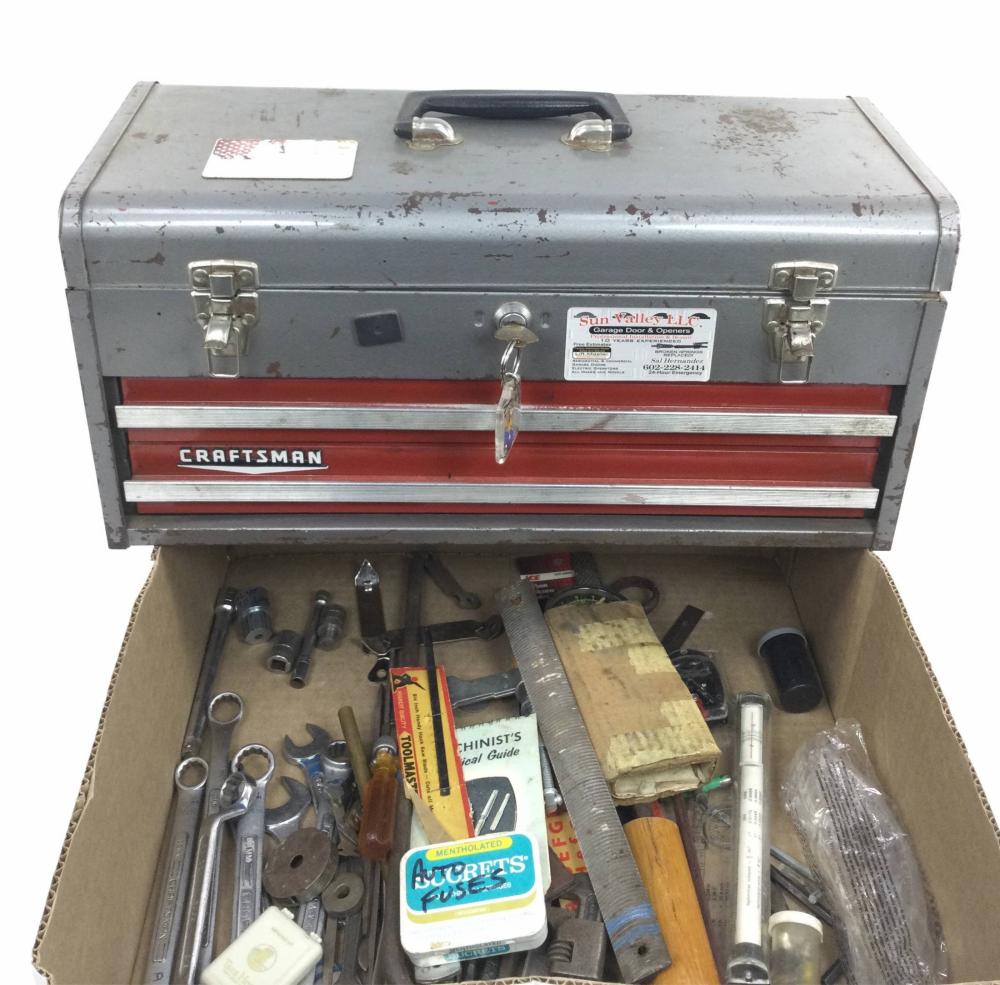 Vintage Craftsman Toolbox, Tools, Wrenches