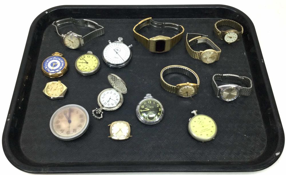(15) Pocket Watches, Wrist Watches & Stop Watches
