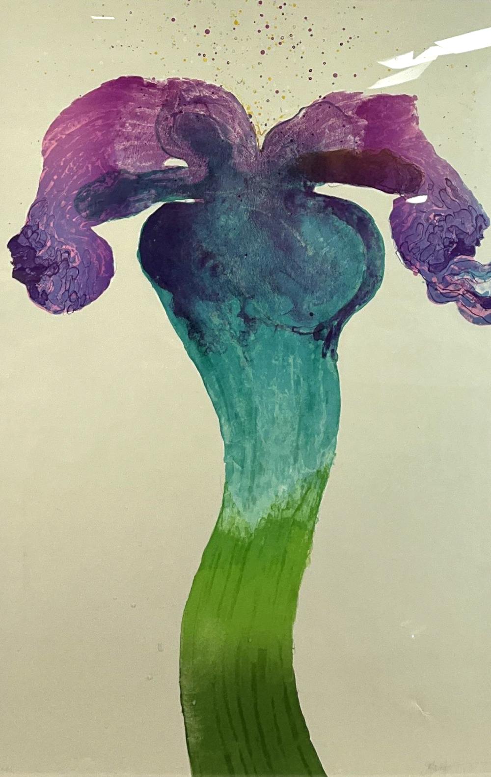 Artist Signed Limited Edition Abstract Figural Lithograph