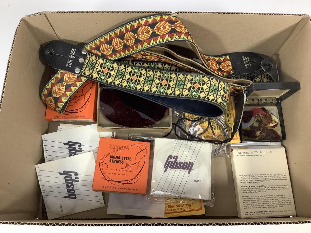 Vintage Guitar Accessories, Straps, Polaroid Film