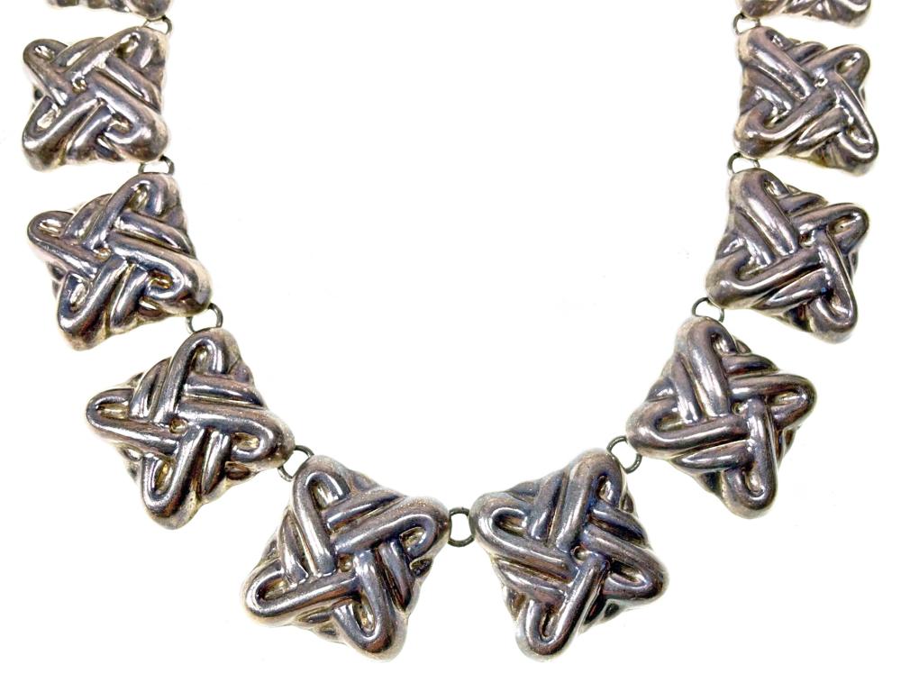 Vintage Mexican Taxco Sterling Silver Necklace