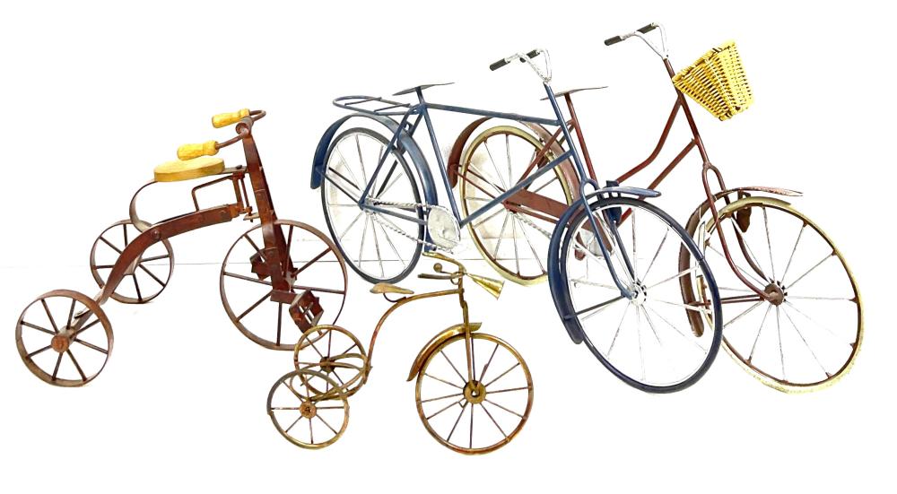 Metal Bicycle & Tricycle Decorative Arts