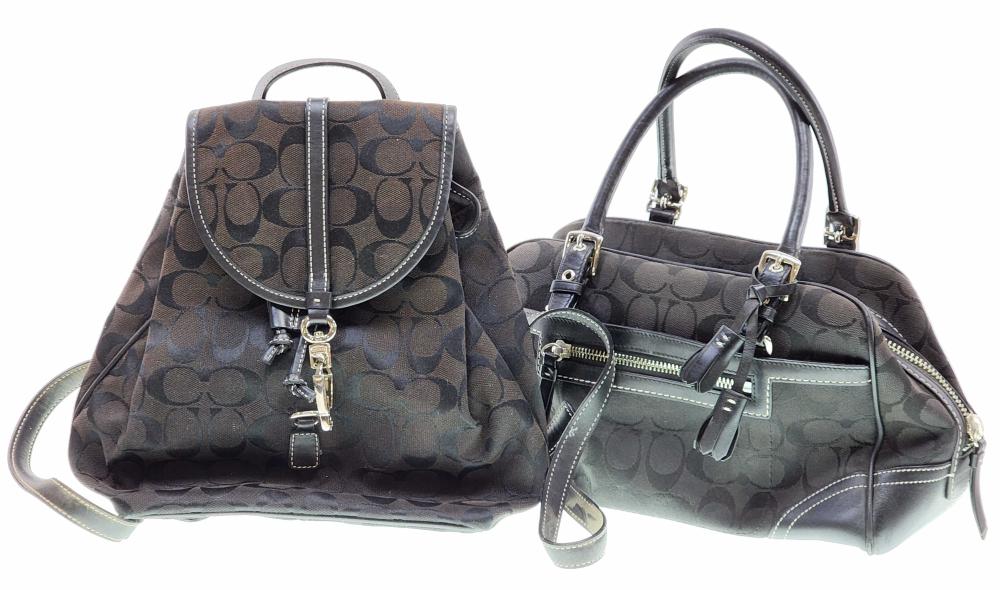 (2) Coach Designer Handbags / Backpack