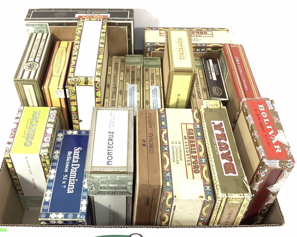 (20) Vintage Cigar Boxes, Wood Boxes