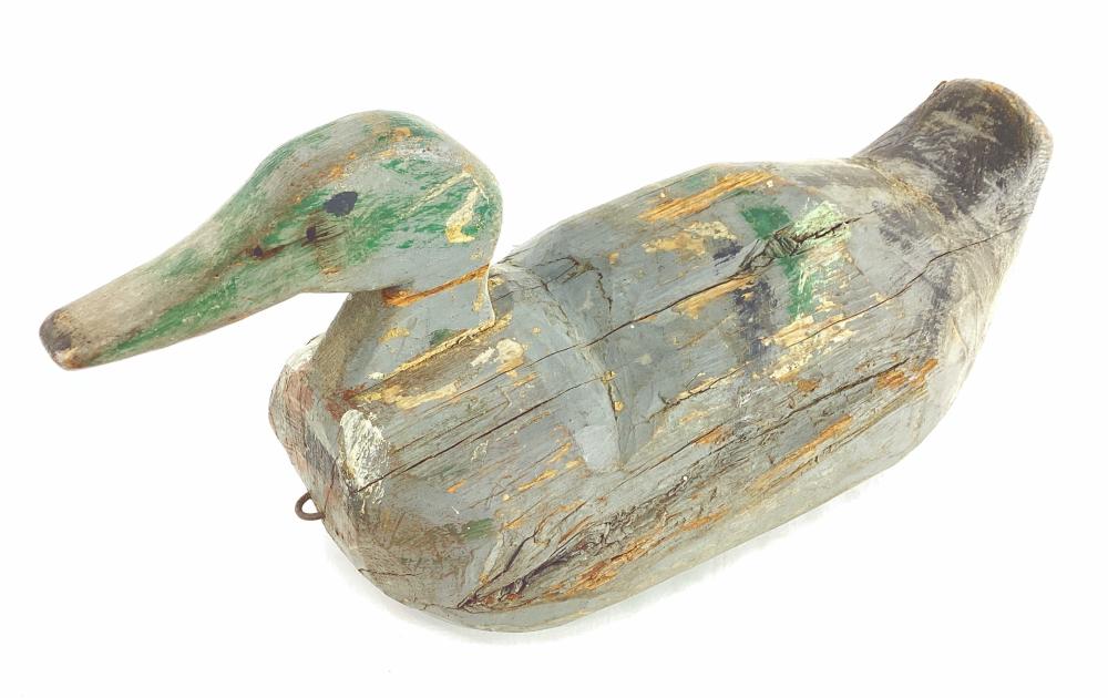 Antique Wood Carved Duck Decoy