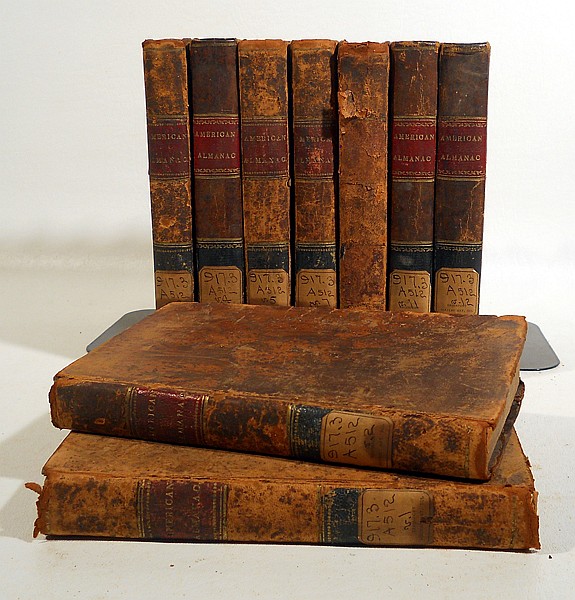 9V THE AMERICAN ALMANAC 1830-1834 1836-1837 1840-1841...