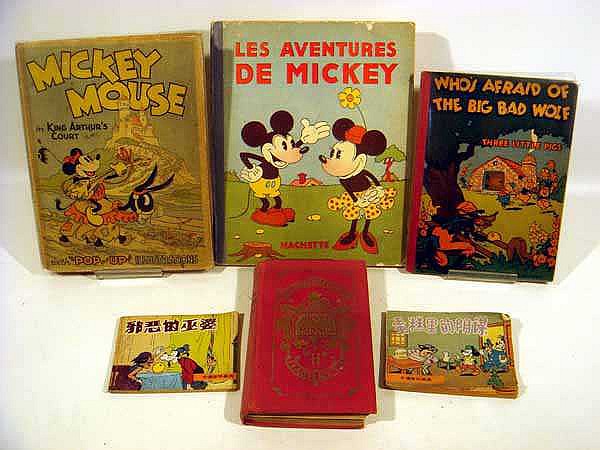 6V Vintage Early WALT DISNEY CHILDREN'S BOOKS Mickey...
