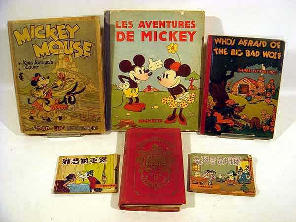 6V Vintage Early WALT DISNEY CHILDREN'S BOOKS Mickey...