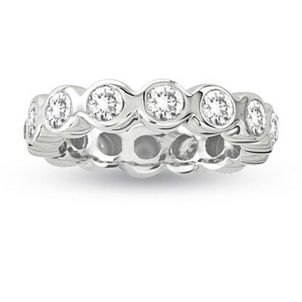 2.00ct tw Round Diamonds All Around Eternity Band 14k White Gold Bridal Ring