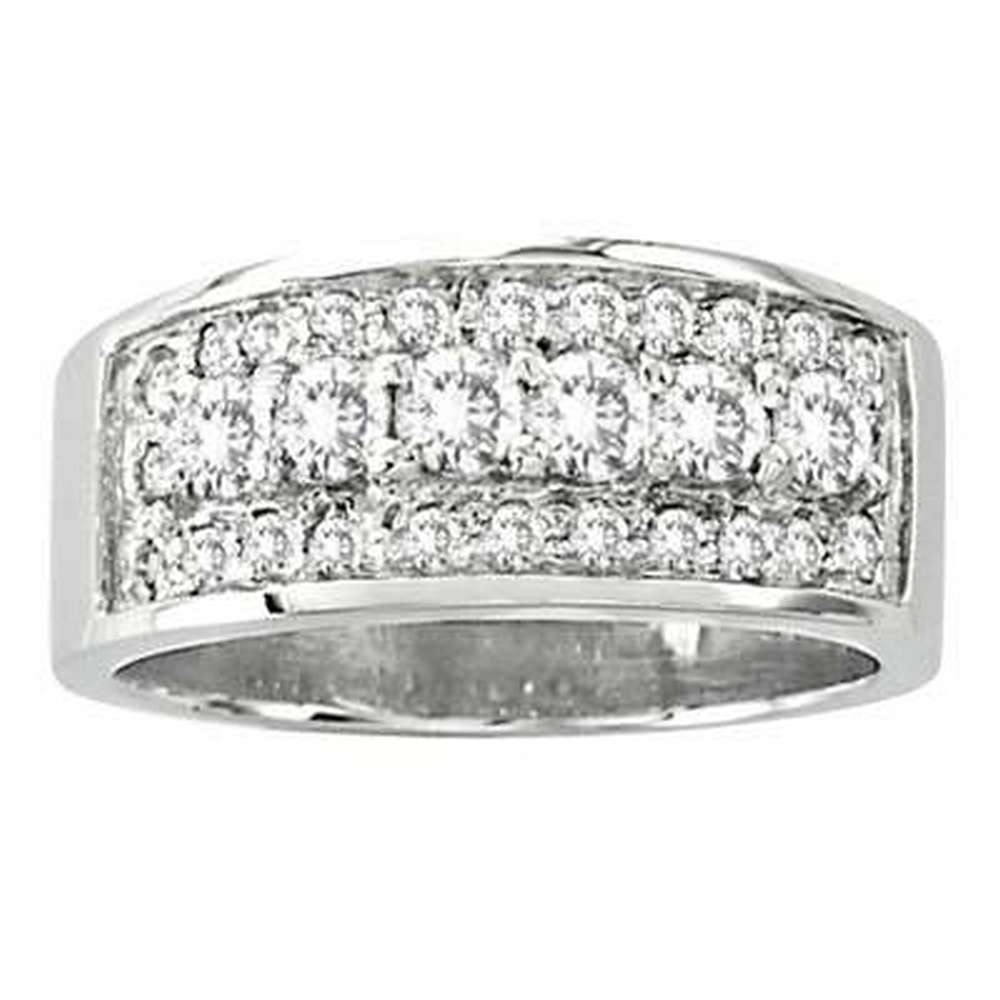 14k Gold Diamond Band with 1.00ct tw of Round Diamonds