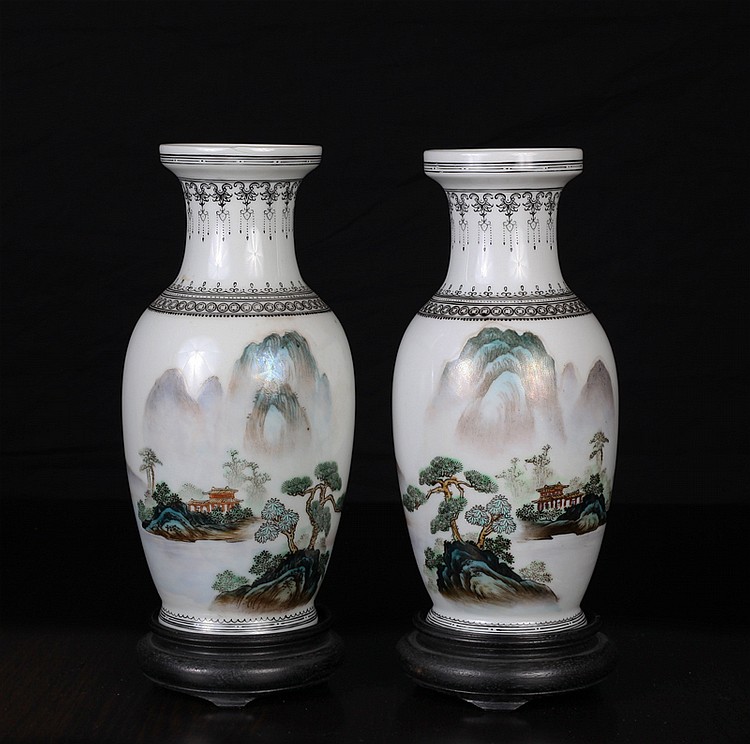 Pair of Chinese Porcelain Vases