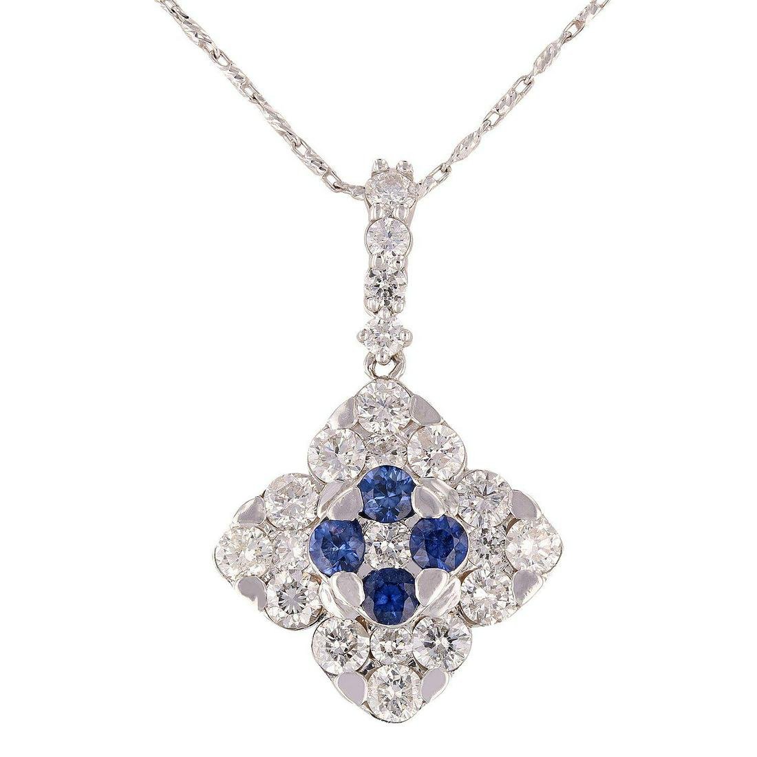 APP: 2.8k 0.46ctw Blue Sapphire and 0.87ctw Diamond