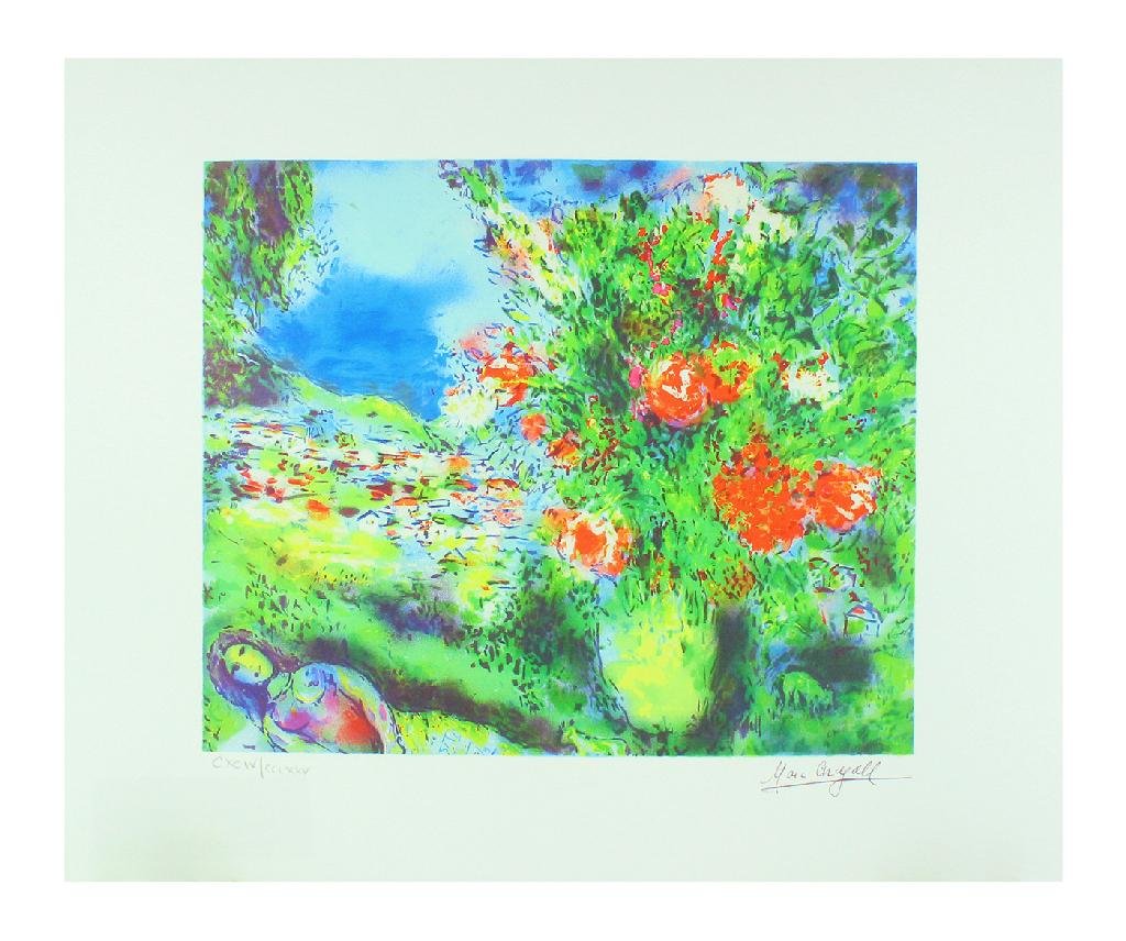 MARC CHAGALL Paysage Mini Print, CXCI of CCLXXV