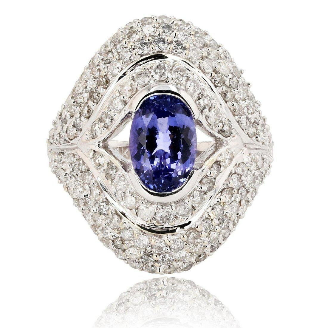 APP: 9.8k 1.88ct Tanzanite and 1.85ctw Diamond 14K