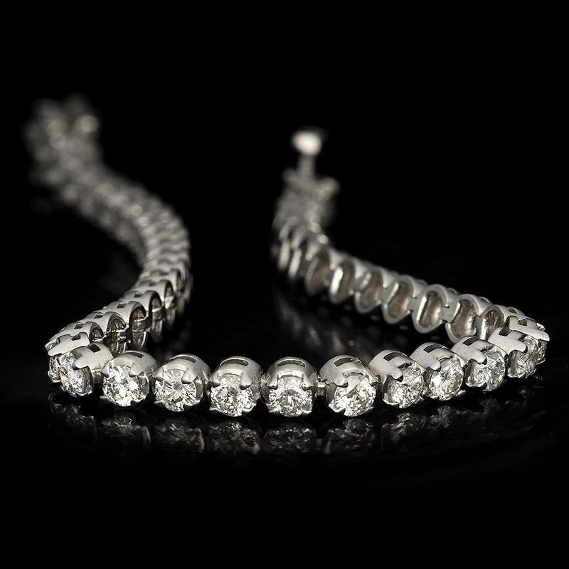 *Fine Jewelry 14KT. White Gold, 5.00CT Round Brilliant
