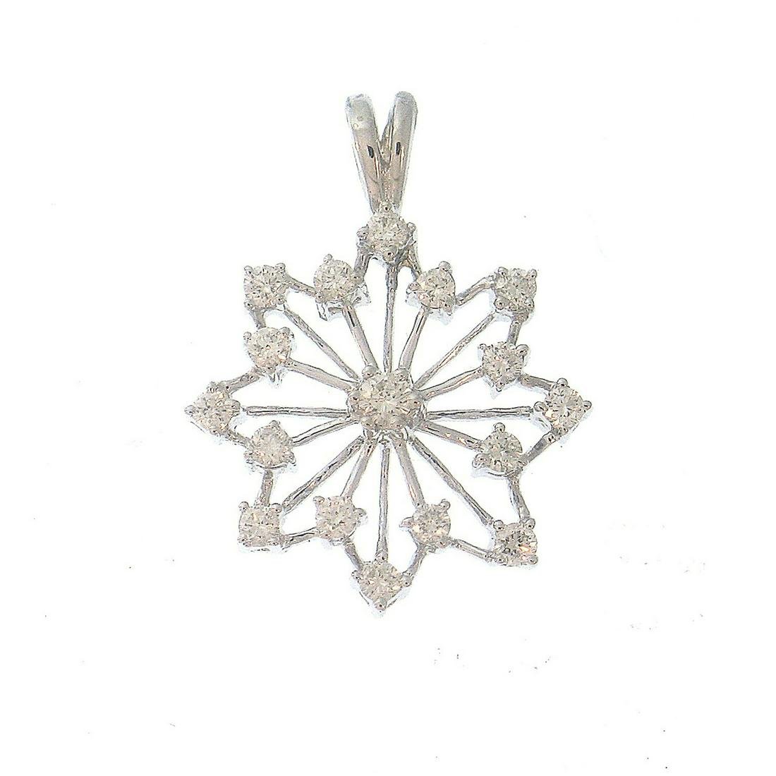 *Fine Jewelry, 18KT. White Gold, 0.43CT Diamond Pendant