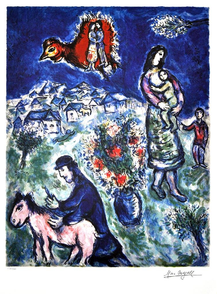 MARC CHAGALL Sur La Route De Village, 453 of 500