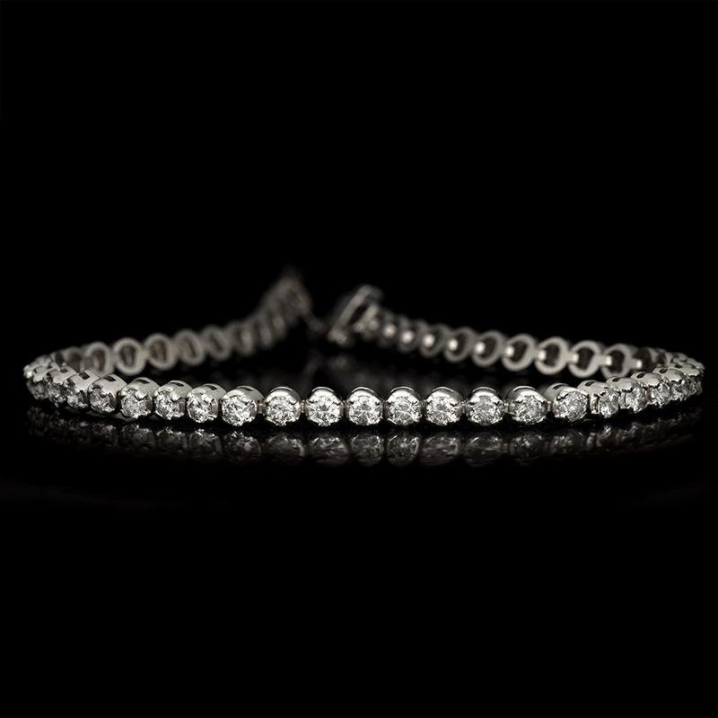 *Fine Jewelry 14KT. White Gold, 3.00CT Round Brilliant