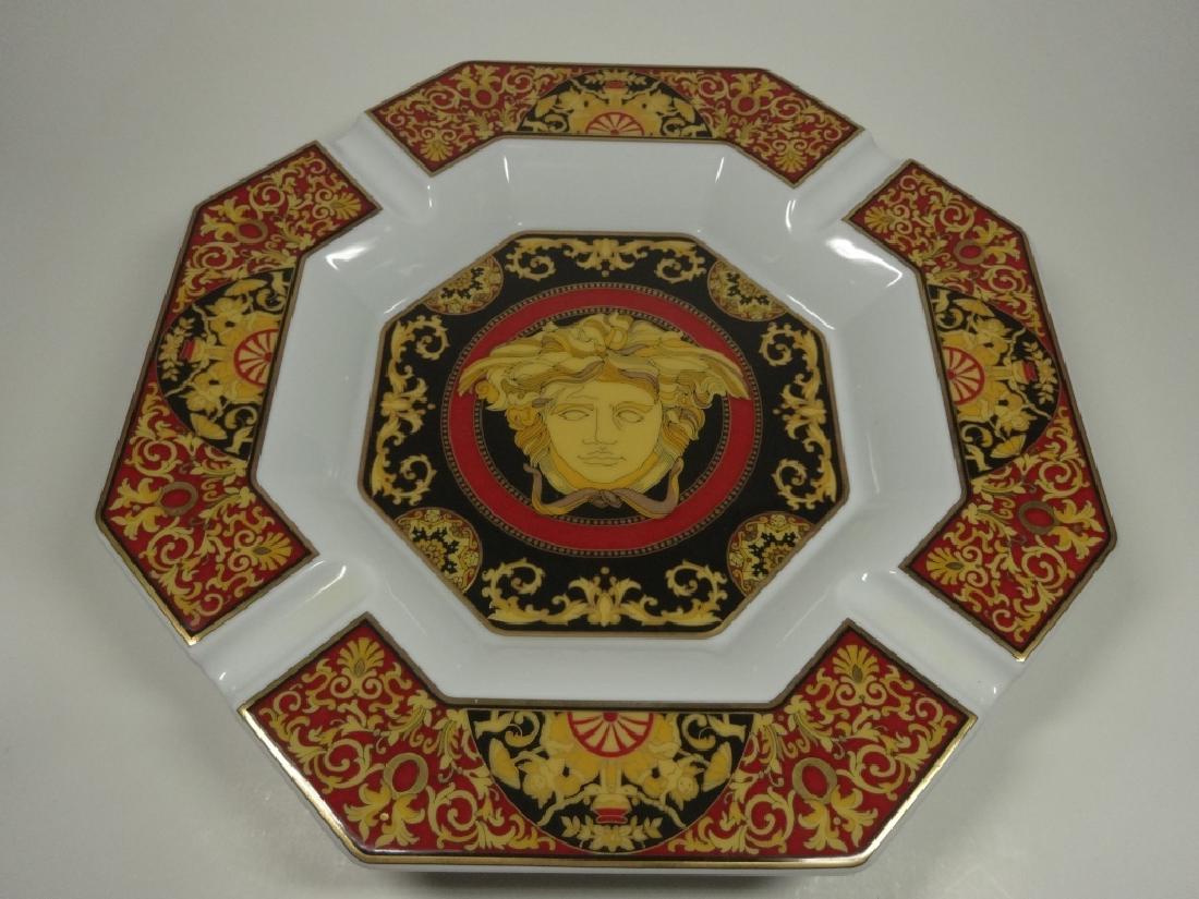 ROSENTHAL VERSACE MEDUSA ASHTRAY, RED, CIGAR SIZE