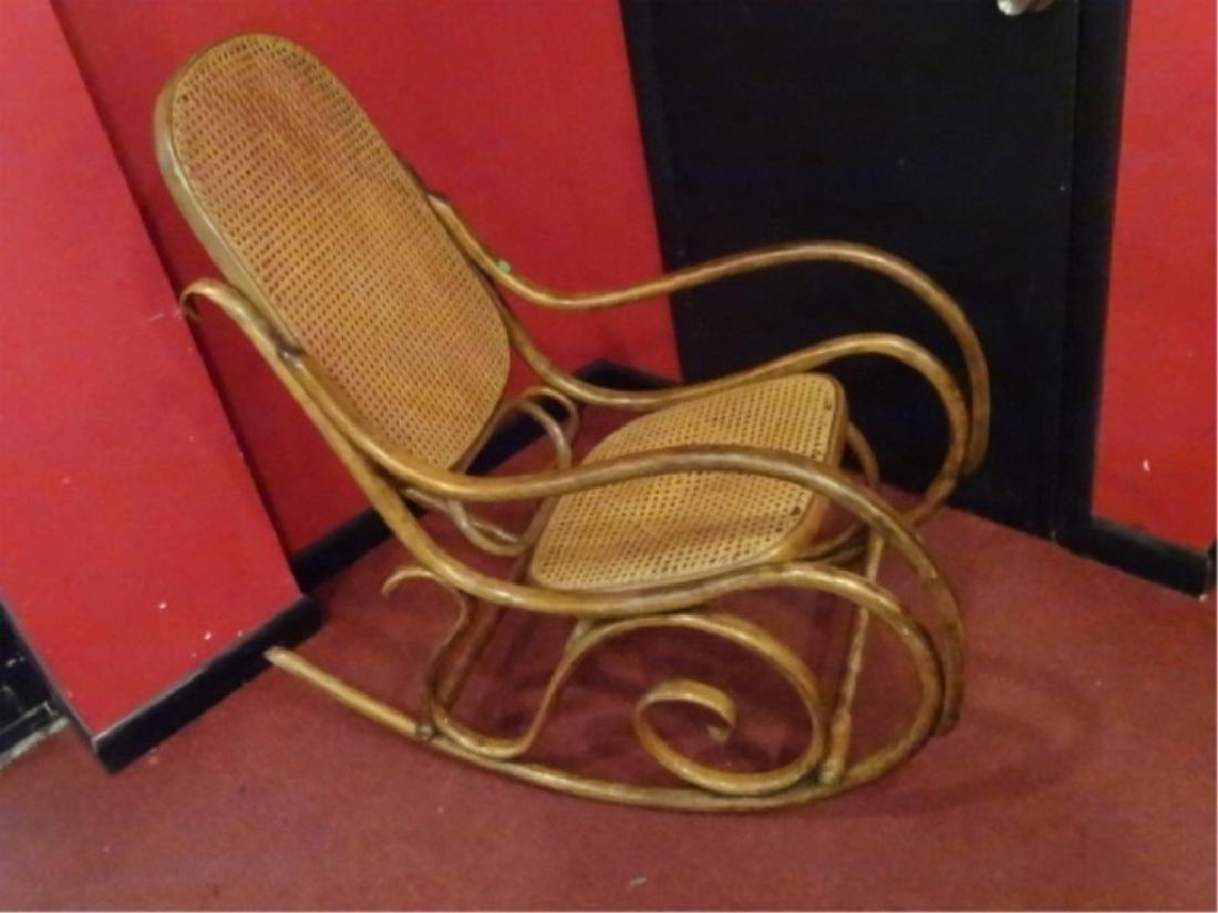 THONET BENTWOOD ROCKER, CANE SEAT AND BACK, PARTIAL