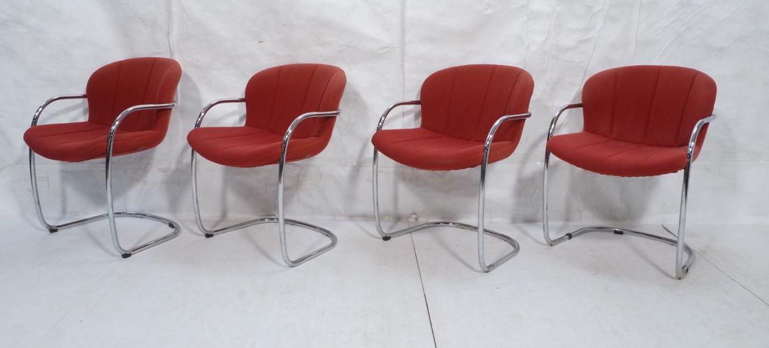 Set 4 Rima Italy GASTONE RINALDI Frame Dining Chairs.