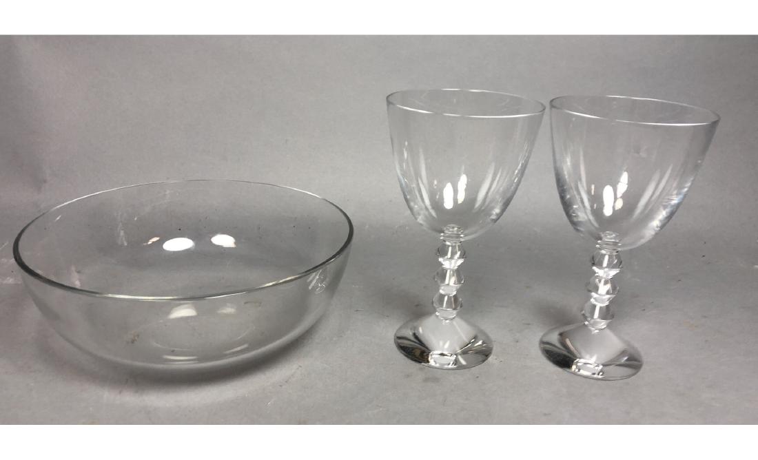 3pc French BACCARAT Crystal Lot. Pr "Vega" modern
