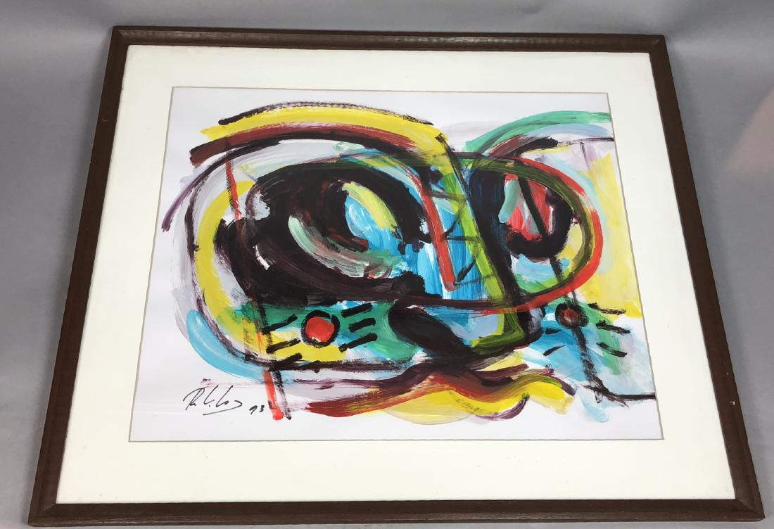 RINALDO KLAS Colorful Fauvist Abstract Painting.