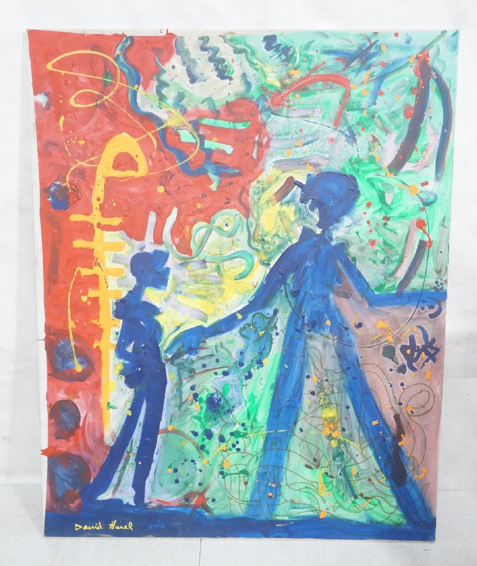 DANIEL HAREL Modernist Abstract Figural Painting.
