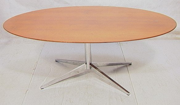 FLORENCE KNOLL Dining Conference Table Walnut. Bev
