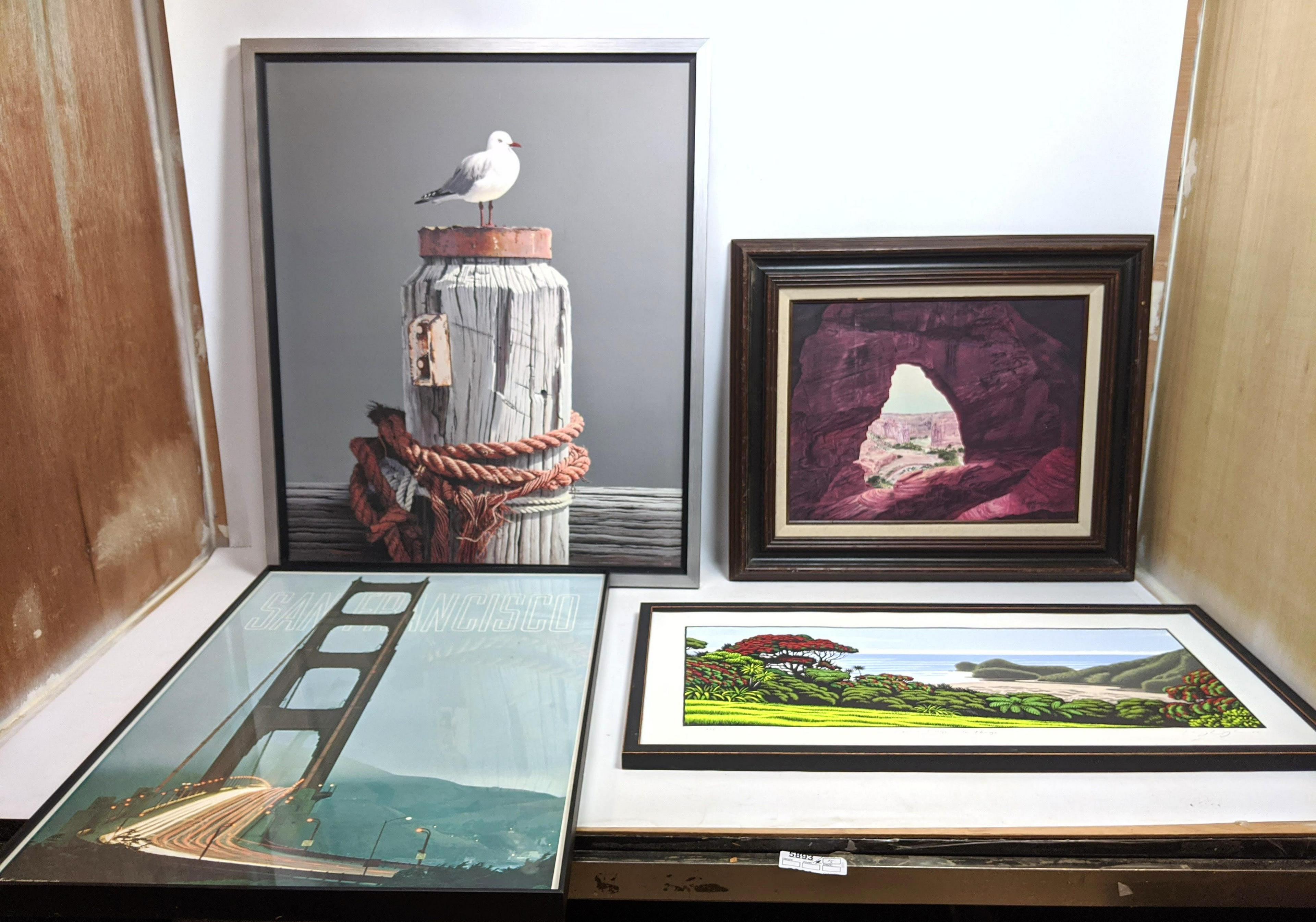 4pcs Art. PETER GREEN Painting Bridge print other print