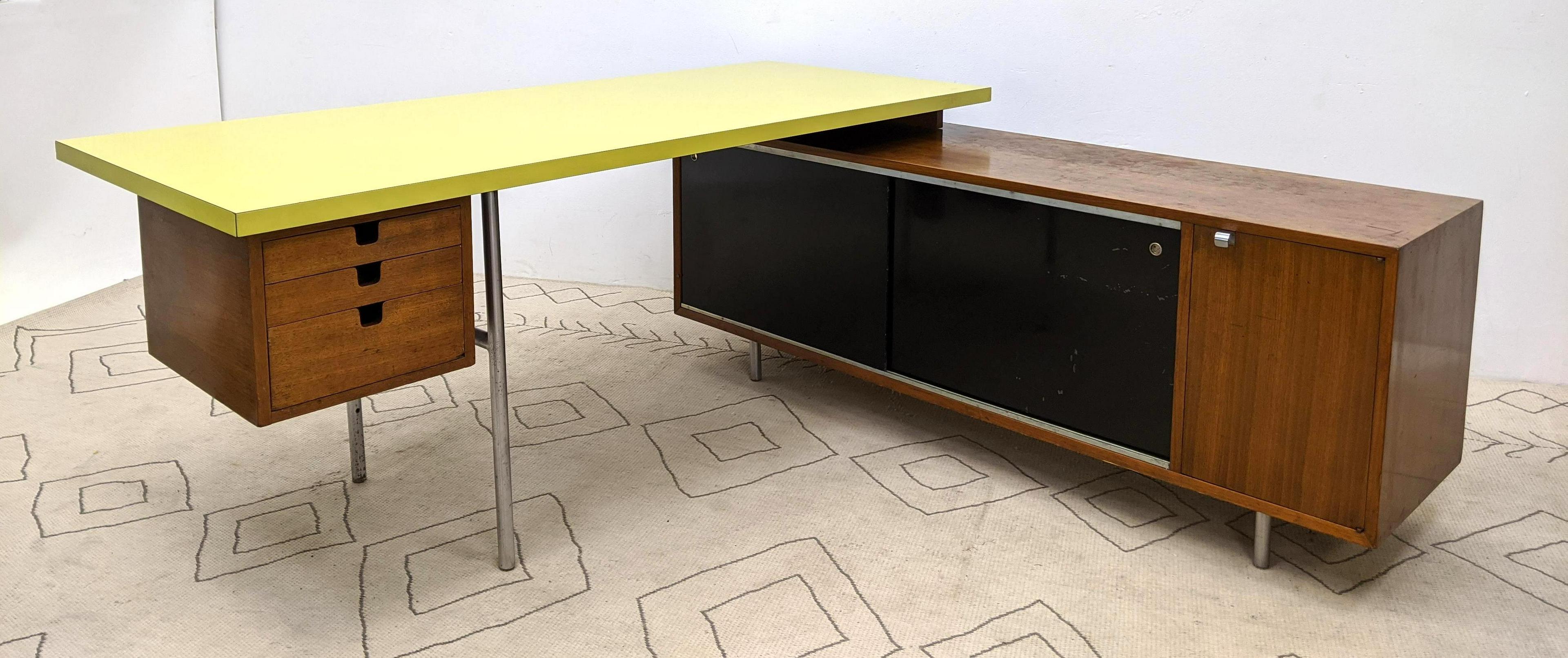 GEORGE NELSON HERMAN MILLER Desk with Credenza Side Ret