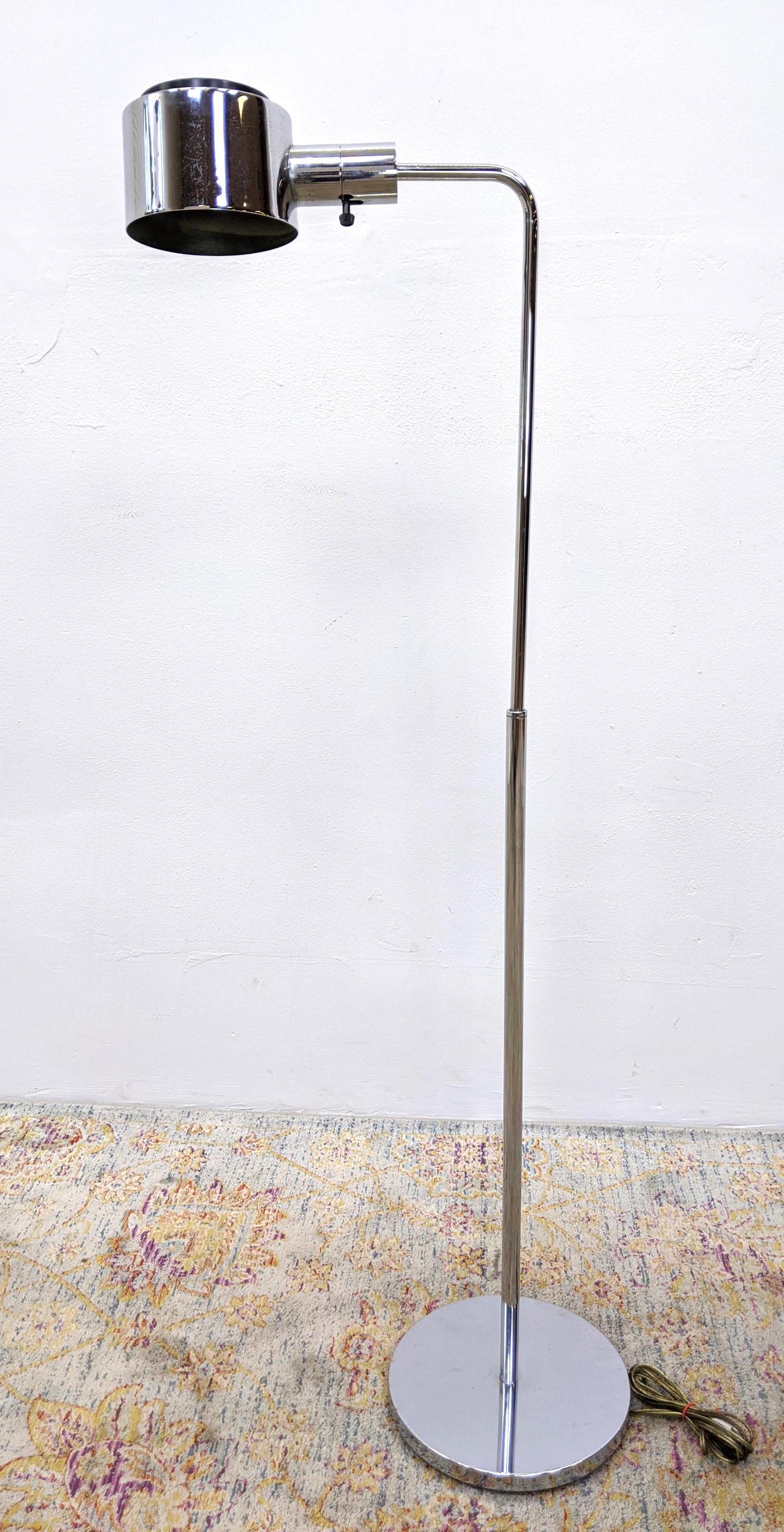 CASELLA Lighting Adjustable Floor Lamp. Chrome