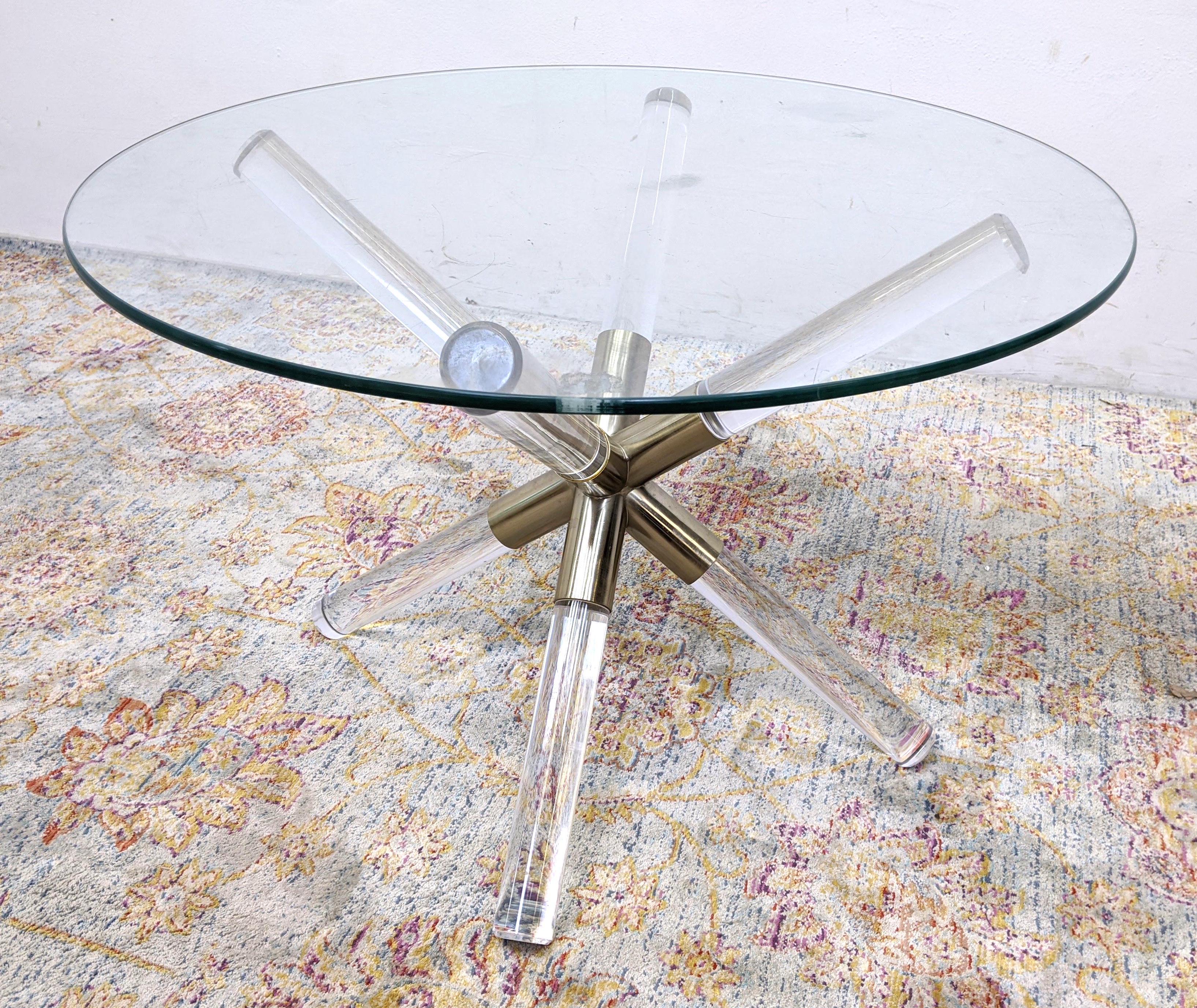 CHARLES HOLLIS JONES Coffee Cocktail Table with Lucite