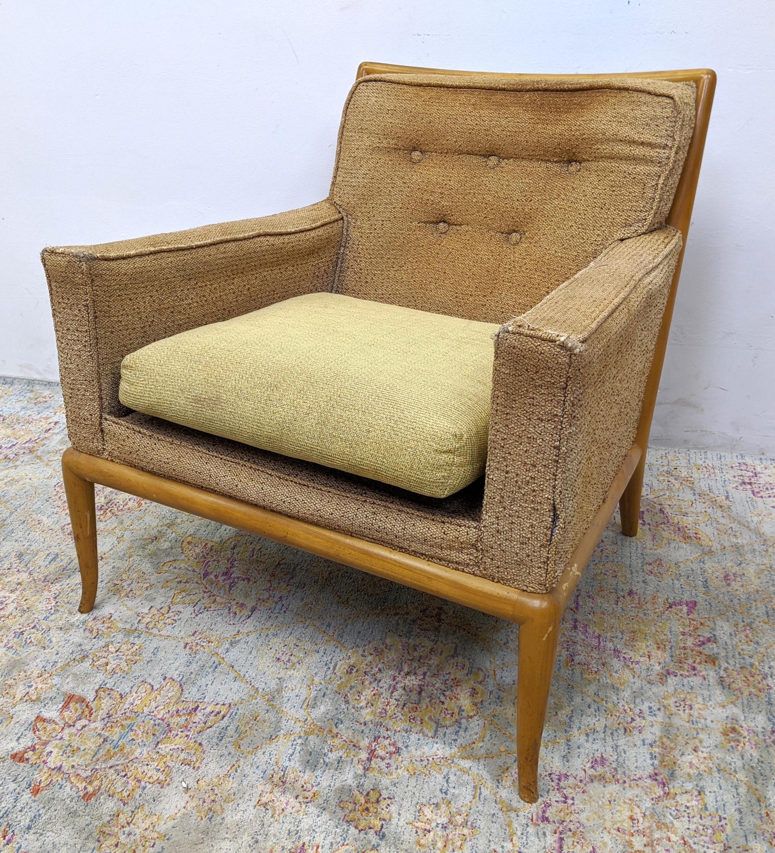 Robsjohn Gibbings Lounge Chair. Saber Leg.