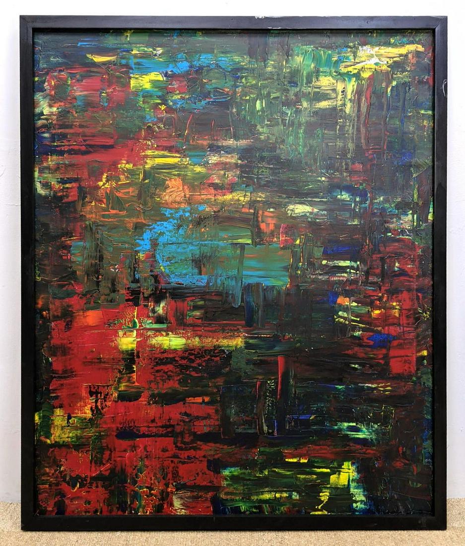 Large Abstract Modern Oil Painting on Canvas.