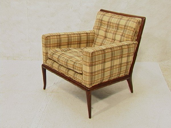 ROBSJOHN GIBBINGS Lounge Chair. Dark Wood Frame.