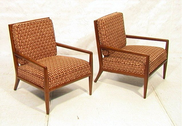 Pair Robsjohn Gibbings Widdicomb Lounge Chairs.