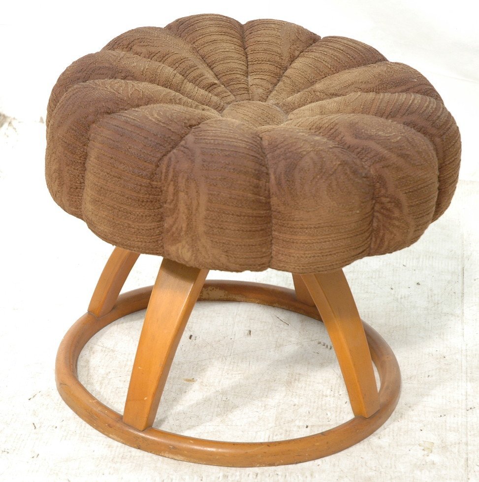 HEYWOOD WAKEFIELD Upholstered Poof Bench Seat. Fo