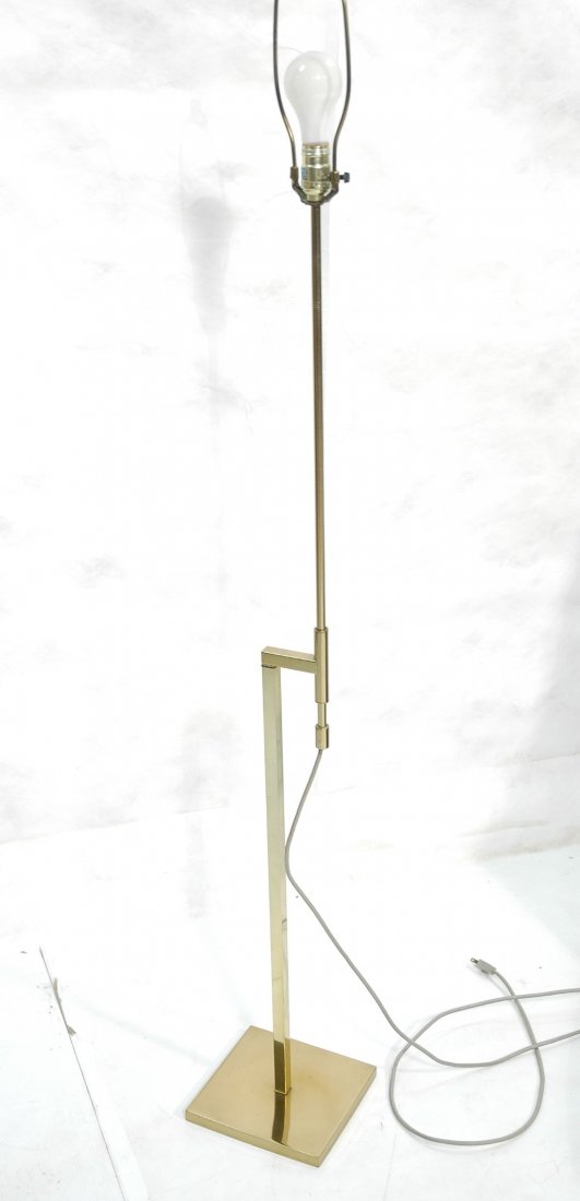 LAUREL Brass Floor Lamp. Adjustable Height.