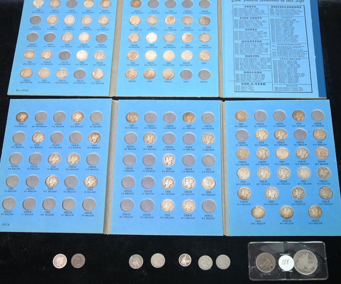 lot MIxed American Silver Coins. 1853 half dime