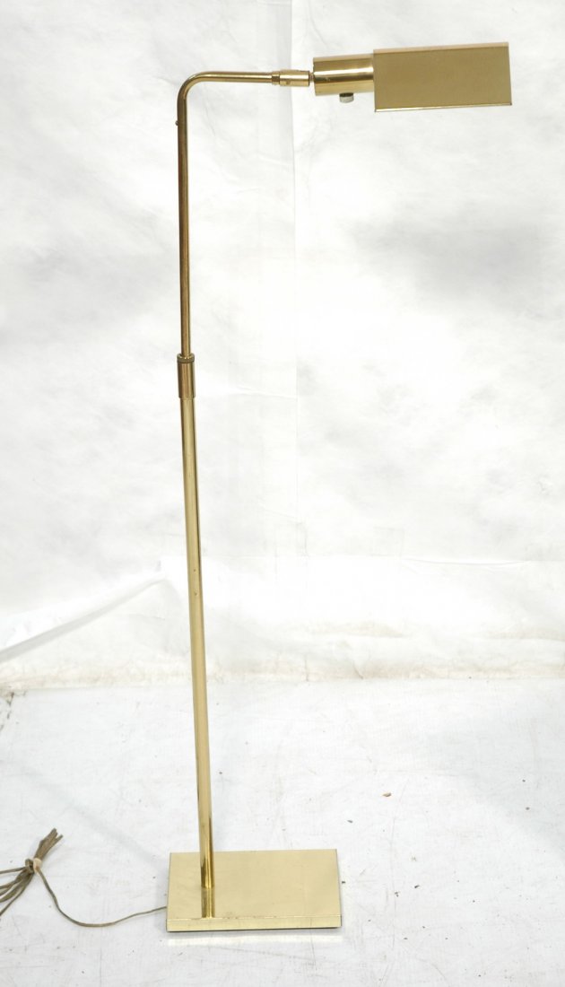 KOCH & LOWY Brass Adjustable Height Floor Lamp.