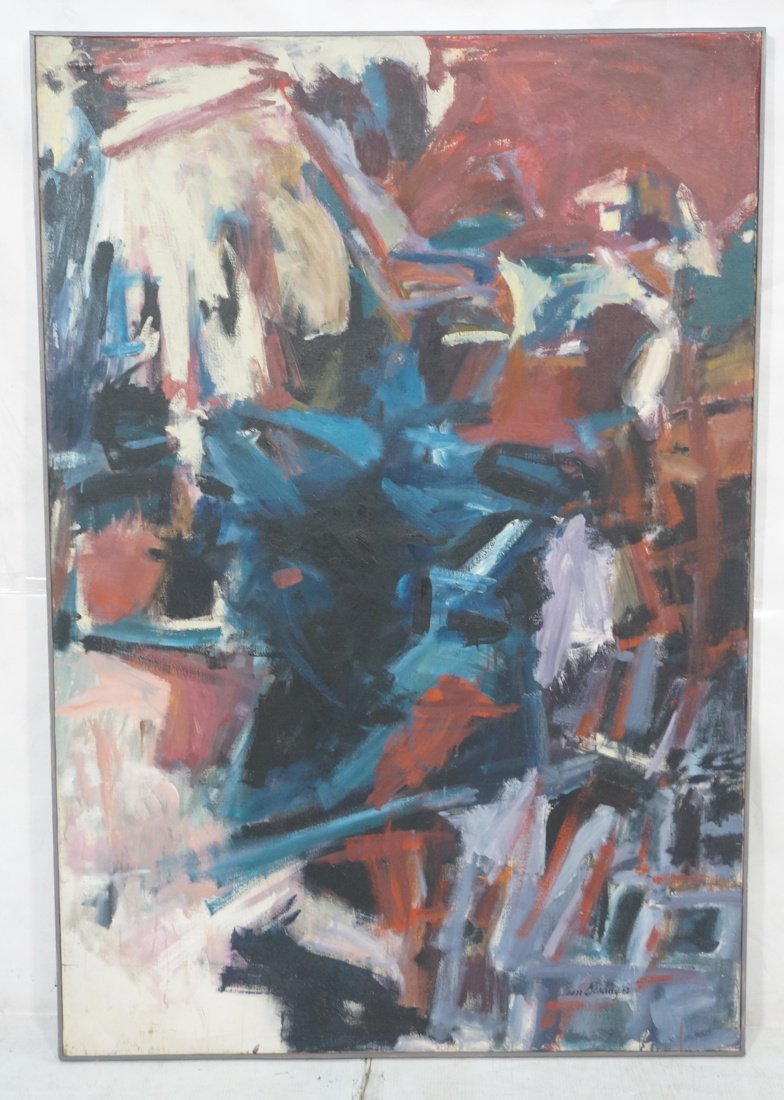 TRAN GORDLEY Large Oil Painting. Abstract Oil. Si