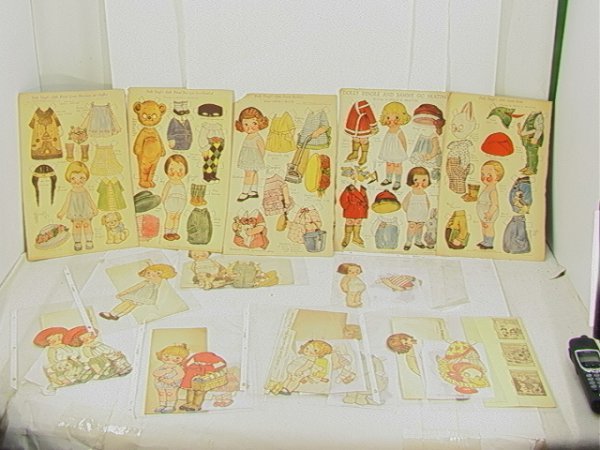 Lg lot Grace Drayton Dolly Dingle paper dolls Pret
