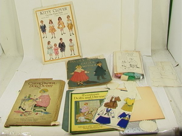 Dennisons Paper Dolls lot Kitty Clover Uncut clot