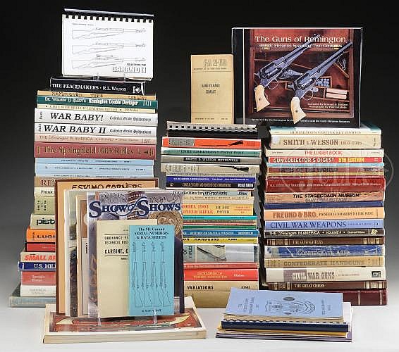 GUN LIBRARY INCLUDING REFERENCES ON SMITH & WESSON, REMINGTON AND