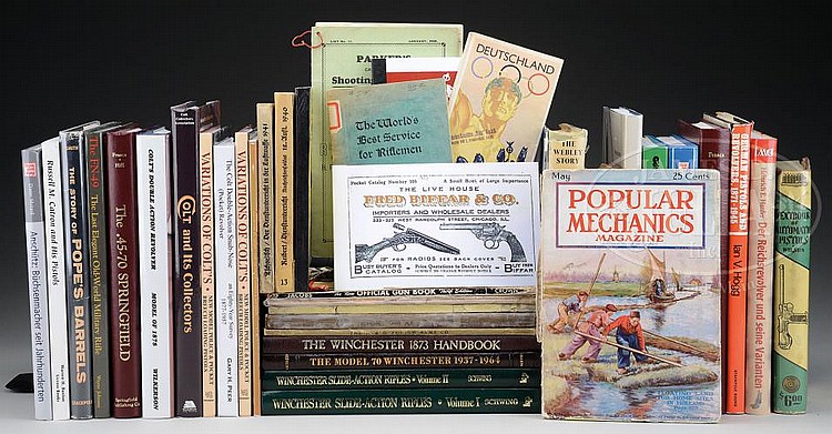INTERESTING AND DIVERSE COLLECTOR'S LOT OF FIREARMS REFERENCE BOOKS AND MANUALS.